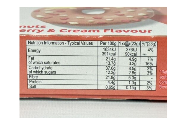 Fibre One 90 Calorie Doughnuts Strawberry & Cream Flavour 4 X 8 Pack - 32 Total | Best Before Date 12/11/2023