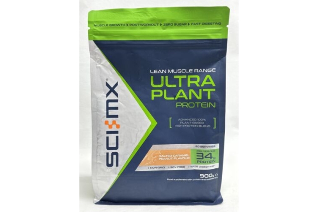 Sci-Mx Ultra Plant Protein Powder, 100% Plant Based, Salted Caramel Peanut, 20 Servings | Best Before Date 30/06/2024