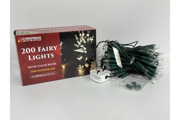 200 Warm White Tree Lights / Static Decorative Fairy Lights / 15.9 Metres Long / Mains Operated / Indoor Decoration For Any Occasion Weddings | Seasonal Events