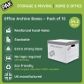 StorePAK Office Archive/Storage Cardboard Boxes & Lids Pack of 10. Good for Office, Home Storage & Moving House white & Grey