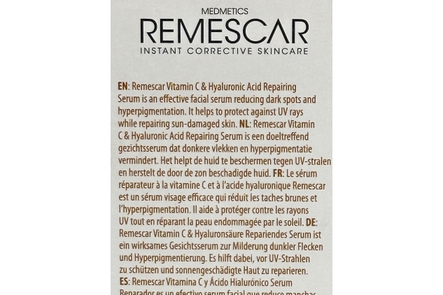 Remescar Vitamin C and Hyaluronic Acid Serum For Face 30ml