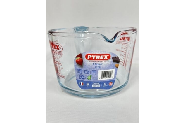 PYREX Clear Measuring Jug set of 3 - Mixing Jug Kitchen Cooking 0.25L, 0.5L & 1L