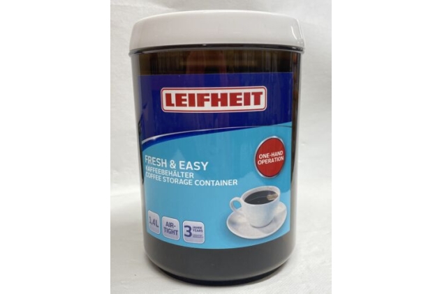 Leifheit Coffee Storage Container Keeps Contents Fresh, Airtight Seal 1.4 Litre