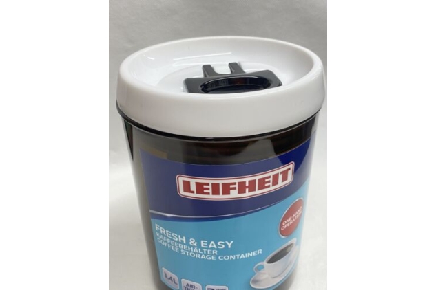 Leifheit Coffee Storage Container Keeps Contents Fresh, Airtight Seal 1.4 Litre