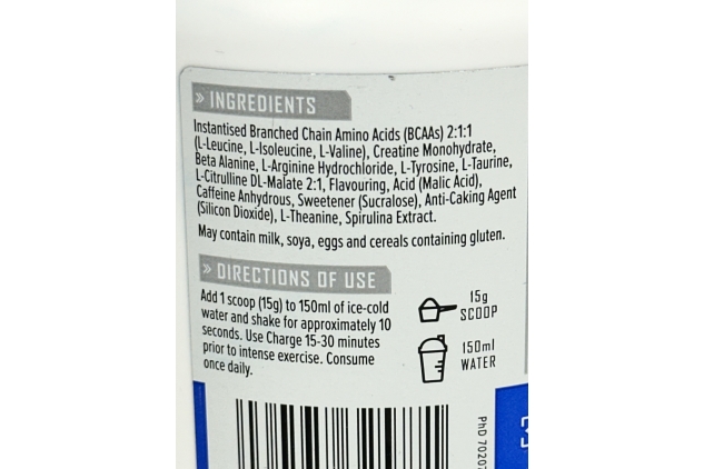 PhD Charge, All in One Pre Workout Powder Blue Gummy Bear Flavour, 20 Servings Per 300g Bottle