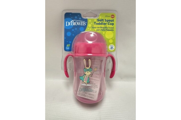 Dr. Brown’s Milestones Soft Spout Sippy Cup with Handles - Pink - 270ml - 9m+