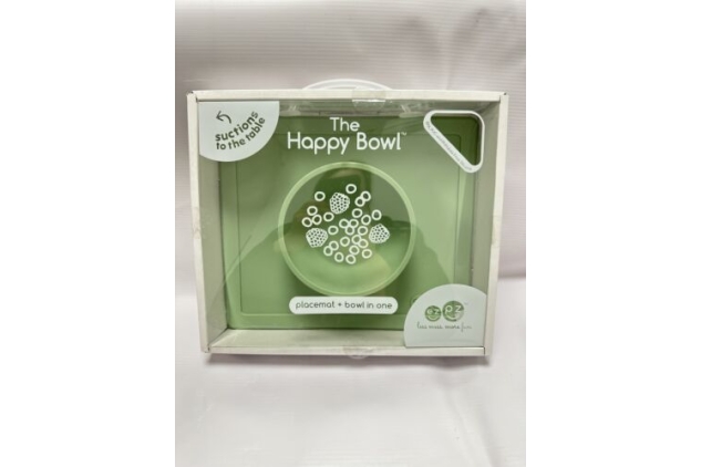 The Happy Bowl Baby Self Suctioning Bowl & Placemat All In One Green