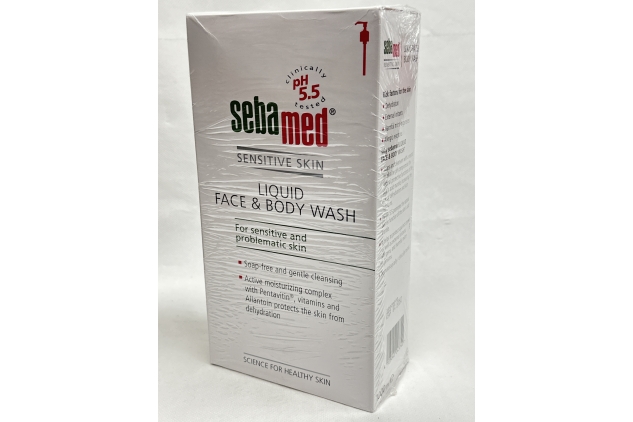 Seba Med Liquid Face & Body Wash 1L Sensitive Skin | Soap Free | Gentle Cleansing