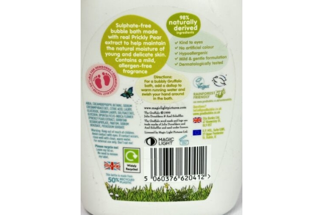 Good Bubble Gruffalo Bubble Bath Gel with Prickly Pear Multipack 6 X 400ml