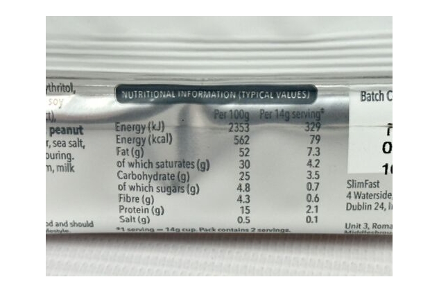 SlimFast Advanced Keto Cups Low Sugar Milk Choc Peanut Salted Caramel 18 X 28g | Best Before Date 13/02/2024