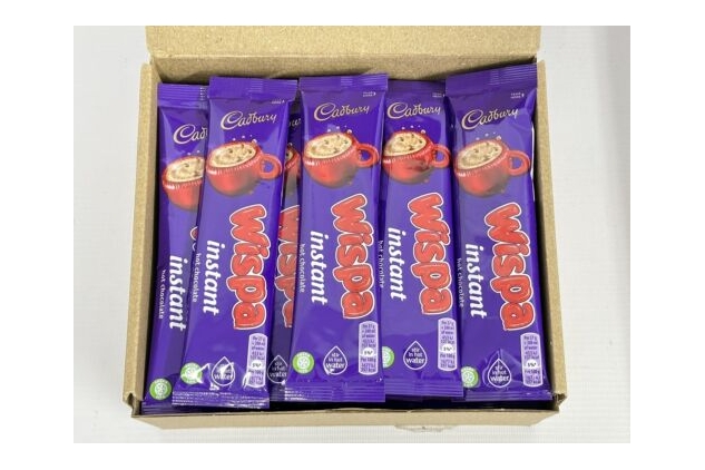 Cadbury Wispa Instant Hot Chocolate Drink Stickpack Sachets, 27g (Pack Of 30) Best Before Date 22/02/2024