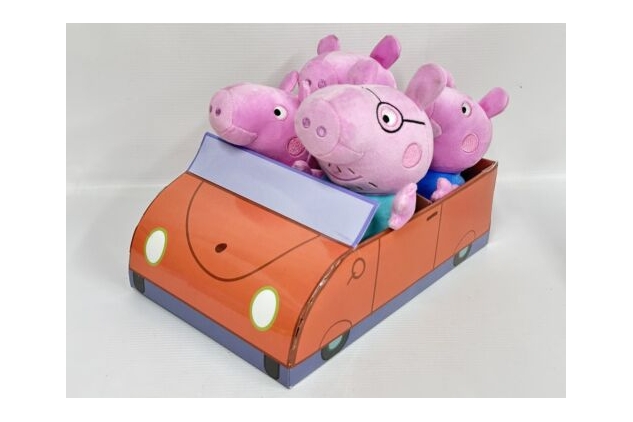 Peppa Pig 4-Piece Family Car Soft Toy Collection Perfect Gift For Kids Birthday