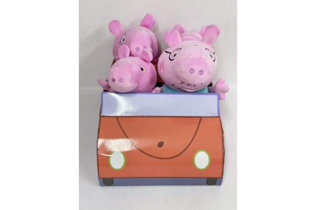 Peppa Pig 4-Piece Family Car Soft Toy Collection Perfect Gift For Kids Birthday