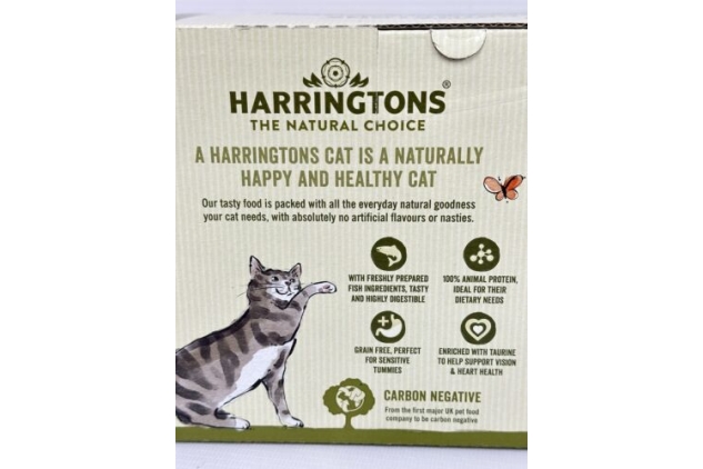 Harringtons Grain Free Fish Selection in Jelly ADULT 1+ Wet Cat Food 72 X 85g | Bulk Buy Deal | Best Before Date 30/09/2024