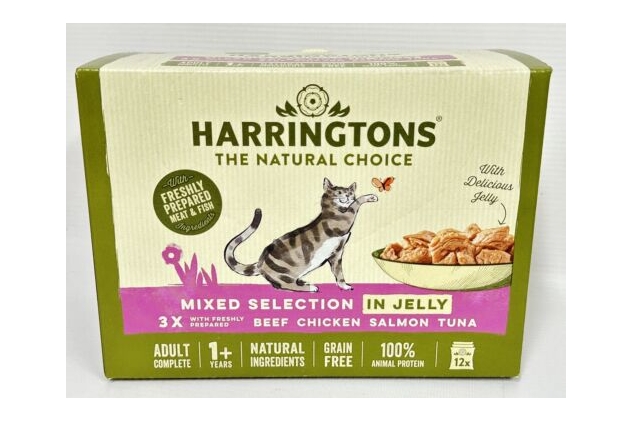 Harringtons Cat Wet Mixed Selection in Jelly ADULT 1+ Wet Cat Food 72 x 85g | Bulk Buy Deal