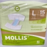 MOLLIS Adult Diapers for Women and Men, Unisex Disposable Incontinence Briefs with Tabs, Maximum Absorbency, Overnight Leak Protection, Large, 15 Count