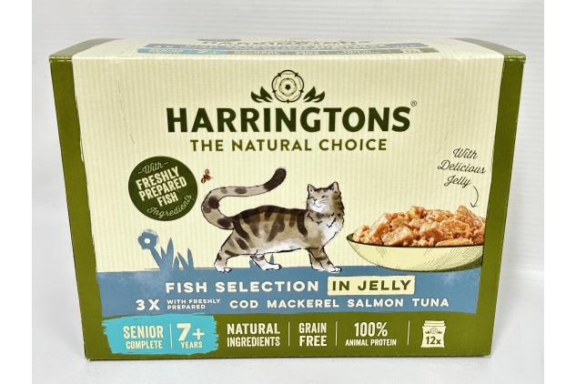 Harringtons Fish Selection in Jelly Senior Complete 7+ Years 12 x 85g (1.02kg)