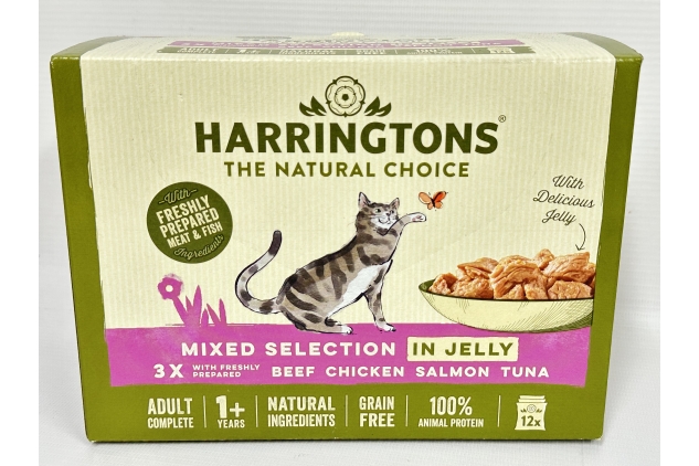 Harringtons Mixed in Jelly Wet Adult Cat Food Multipack 12 x 85g