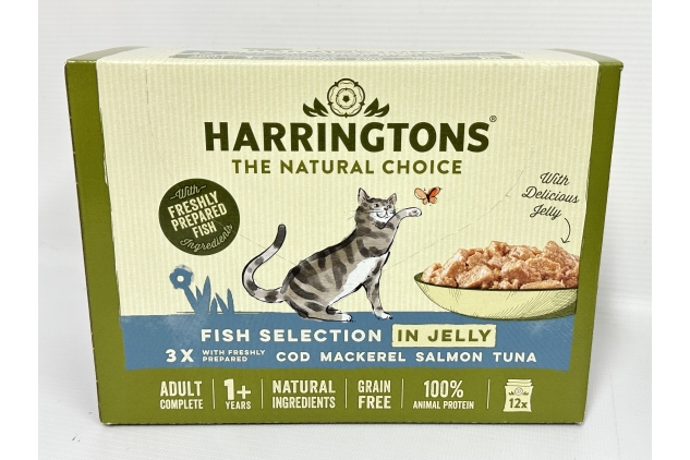 Harringtons Fish Selection in Jelly Cat Food 12 X 85g