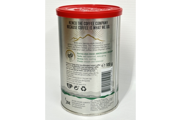 Kenco Millicano Americano Decaffeinated Instant Coffee, 100g Decaff | Best Before Date 26/12/2023