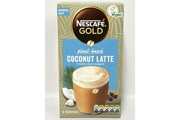 Nescafe Gold Non-Dairy Coconut Latte Instant Coffee Sachets Vegan Drink 6 Servings | Best Before Date 30/04/2024