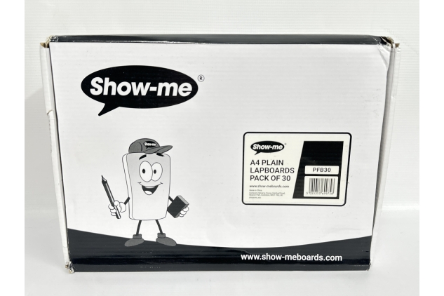 Show-Me Rigid Dry Wipe Boards A4 Plain Lapboards (Pack Of 30) PFB30