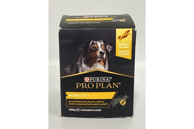 PRO PLAN Dog Joint Mobility Supplement | Hip and Joint Support | with Green Lipped Mussel, Collagen, Glucosamine, Chondroitin | All Breed | Adult and Senior Dogs | Powder 120g | BEST BEFORE DATE 30/11/2023