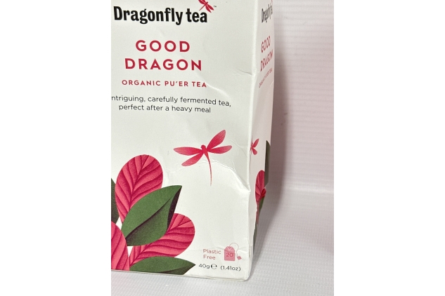 Dragonfly Tea Skinny Dragon, Organic Pu'er Tea, 20 Teabags (Pack of 3, 60 Teabags)