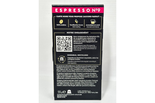 Carte Noire Café capsules espresso intense intensité 9, 30 capsules