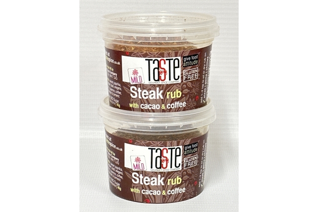 Gourmet Spice Company Mild Steak Rub With Cacao & Coffee 2 X 40g Tubs | Best Before Date 28/10/2023