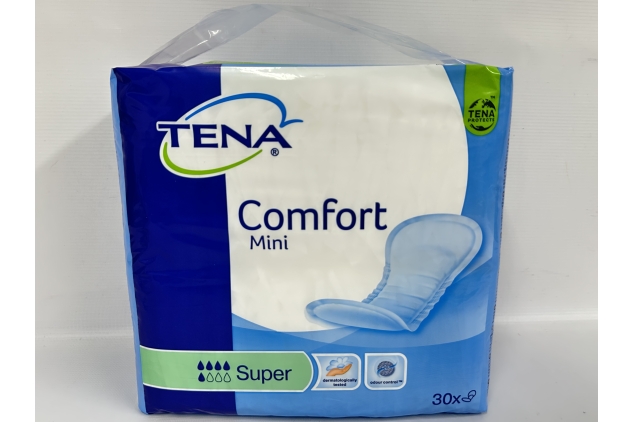 TENA Comfort Mini Super Pack of 30 Incontinence Pads - Green (761717)