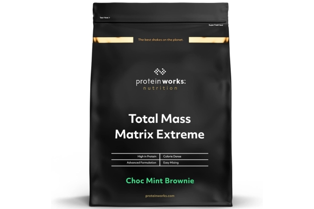 Protein Works - Total Mass Matrix Extreme Mass Gainer | High Calorie Protein Powder | Mass Building Protein Shake | Weight Gainer Protein Powder | 8 Servings | Choc Mint Brownie | 2.12kg