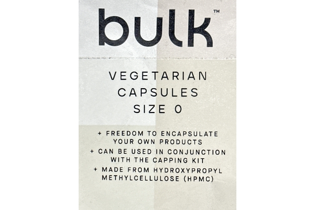 Bulk Vegetarian Capsules, Size 00, Pack of 250