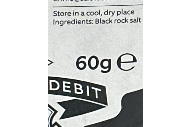 Extra Fine Kala Namak Himalayan Black Salt in Pouch 60g Salthouse & Peppermongers