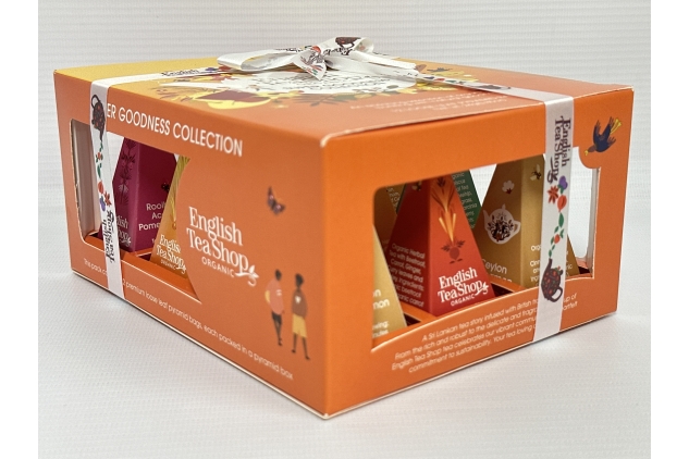 English Tea Shop Super Tea Prism Collection, Fairtrade & Organic Tea, 12 Pyramid Tea Bags in 6 Flavours | Ideal Gift Birthday Present