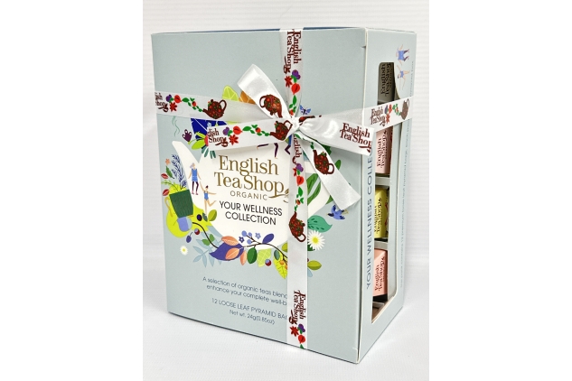 English Tea Shop Organic Wellness Tea Collection Prism - 12 Pyramid Tea Bags - 6 Different Flavours, 24g | Ideal Gift Birthday Present