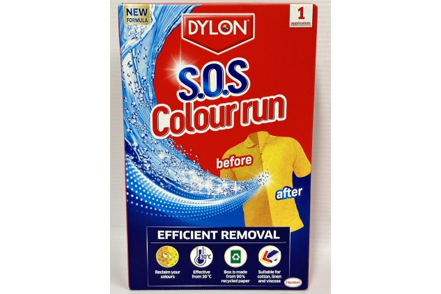 Dylon SOS Colour Run Efficient Remover For Restoring Colour Stains, 2 Sachets