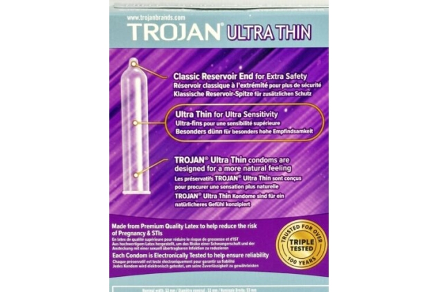 Trojan Ultra Thin Condoms For Sensitivity Feel Premium Latex Quality 2 X 12 Pack