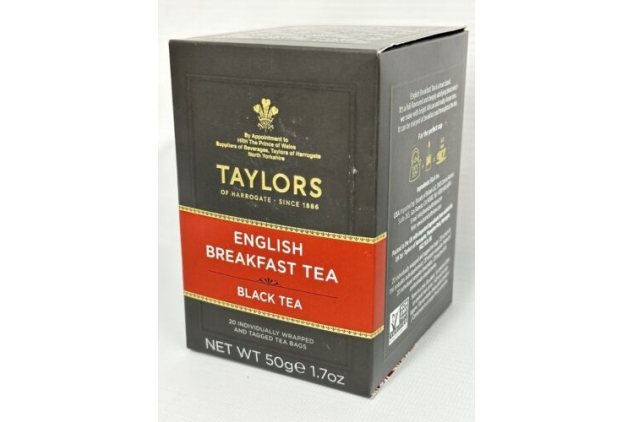 Taylors of Harrogate English Breakfast Black TeaBags 5 X 20 Individually Wrapped