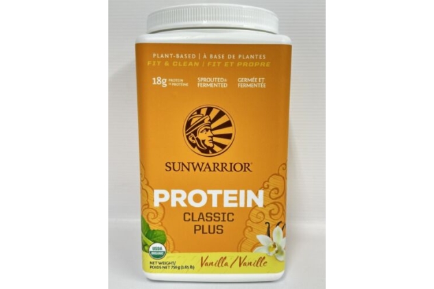 Sun Warrior Protein Powder Classic Plus Blend Vanilla Flavour - 750g