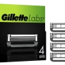 Gillette Labs Razor Blades Men, Pack of 4 Razor Blade Refills, Compatible with GilletteLabs with Exfoliating Bar and Heated Razor