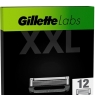 Gillette Labs Razor Blades Men, Pack of 12 Razor Blade Refills, Compatible with GilletteLabs with Exfoliating Bar and Heated Razor