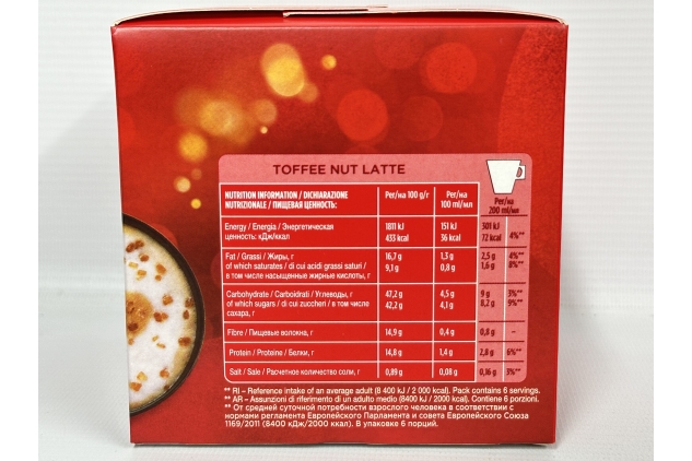 Starbucks Toffee Nut Latte by Nescafe Dolce Gusto Coffee Pods, Limited Edition (Pack Of 1) 12 Capsules | 6 Servings