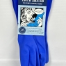 Ultimate Rubber Household PVC Gloves with Comfortable Cotton Lining, Anti-Slip surface, Kitchen Dishwashing, Extra Thickness, Kitchen Cleaning, Working, Painting, Pet Care (Large, Blue)