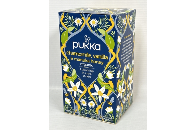 Pukka Herbs | Chamomile, Vanilla and Manuka Honey Organic Herbal Tea | Chamomile, Vanilla, Honey and Fennel | Perfect For Calming | 20 Sachets | BEST BEFORE DATE 31/03/2024