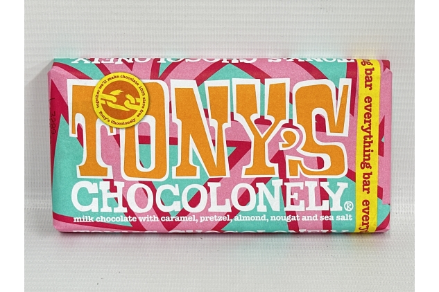 Tony’s Chocolonely Everything Bar | Milk Chocolate With Caramel ...