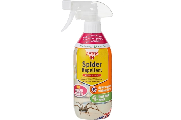 Zero In Spider Repellent – 500 ml. Ready-To-Use Spray. Natural, Poison-Free, Mint Scented Repeller Spray