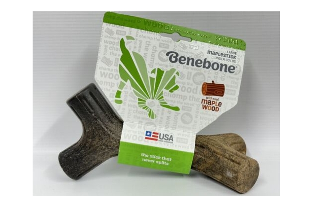 Benebone Durable Stick Dog Chew Toy for Aggressive Chewers, Maplestick Large