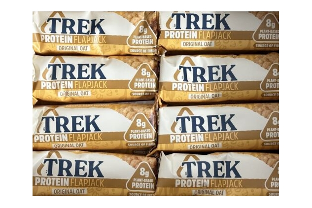 TREK High Protein Flapjack Original Oat Gluten Free Vegan Snack 16 X 40g | Best Before Date 16/05/2024