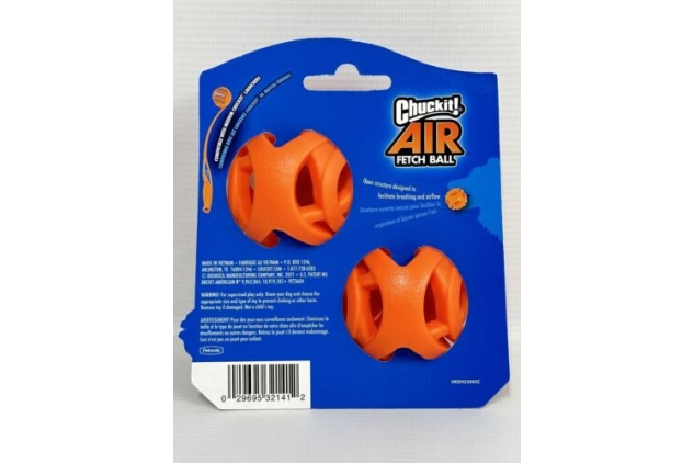 Chuckit! Air Fetch Dog Ball Durable Rubber Toy Launcher Compatible 2 Pack Medium